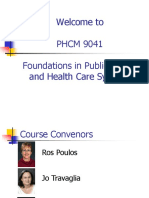 PHCM 9041 Foundations in Public Health and Health Care Systems Course Guide