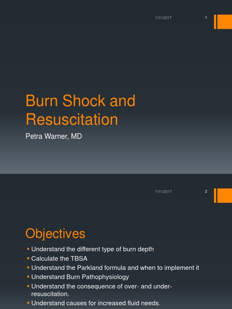 Burn Shock and Resuscitation Revised Burn Shock (Circulatory)
