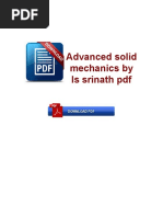 Advanced Solid Mechanics by Ls Srinath PDF