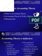 Introduction To Accounting Theory: What Is Accounting Theory Accounting Theory & Policy Making Measurement
