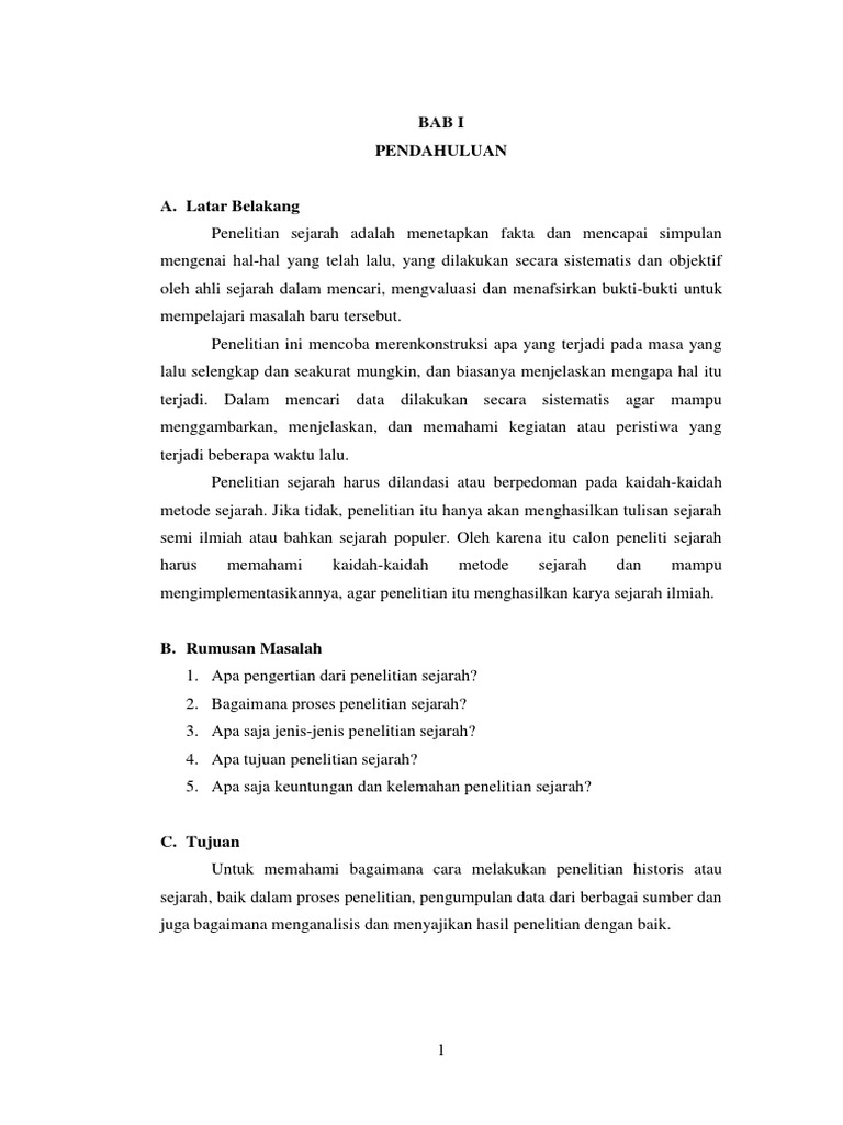 Makalah Penelitian Sejarah