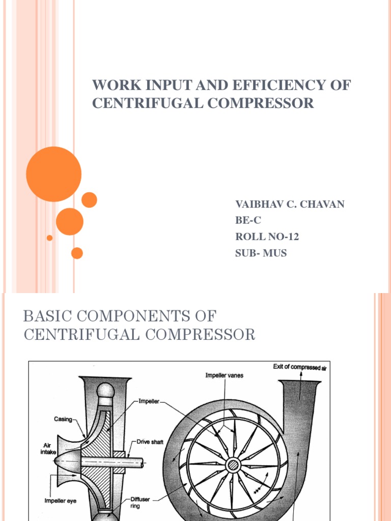 Work Input and Efficiency of Centrifugal Compressor | PDF | Gas ...