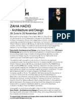 Design Museum Media Release Zaha Hadid
