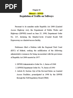 Mirasol Vs Dpwh Public Law Government