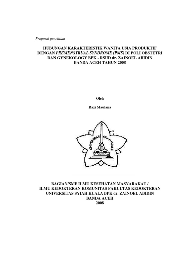 Contoh Proposal Penelitian Kesehatan Premenstrual Syndrome Luteinizing Hormone