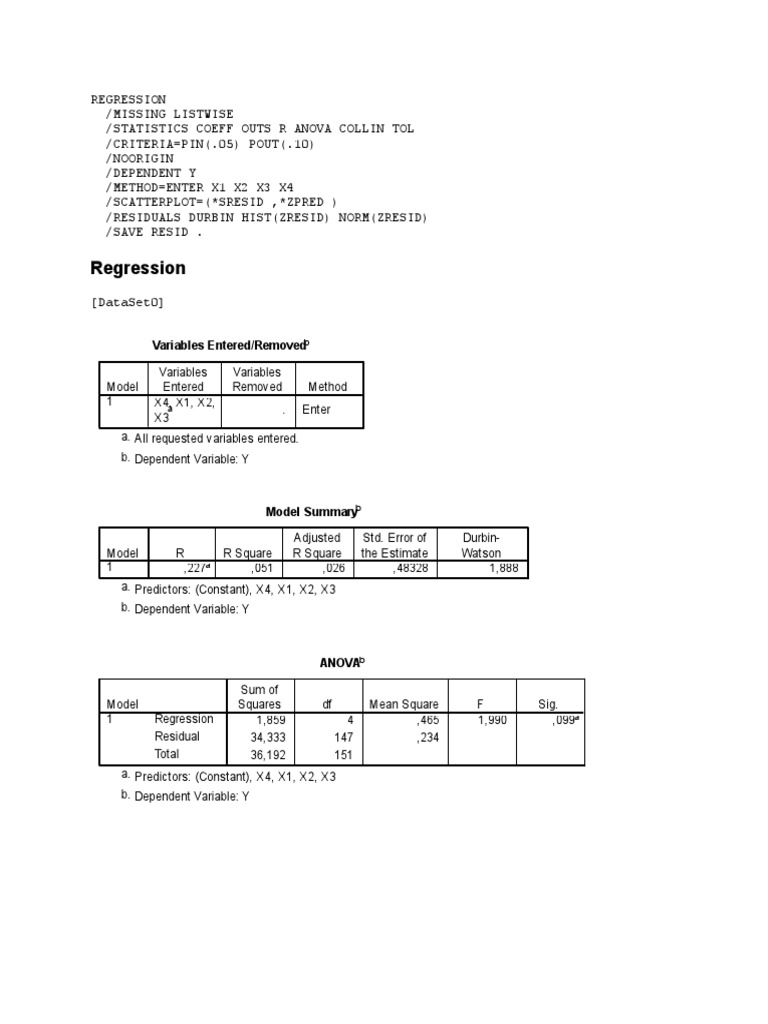 Regression Analysis with Multiple Variables | PDF