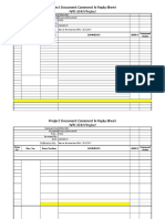 Comment Sheet Template