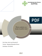 Photocatalisis As Means To Purify Water