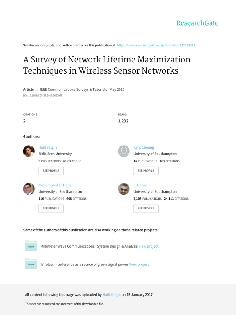 WSN Optimization | PDF | Wireless Sensor Network | Mathematical ...