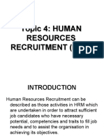 Topic 4: HUMAN Resources Recruitment (HRR)