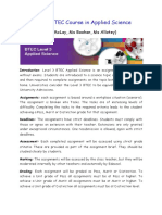 Level 3 BTEC Course in Applied Science PDF