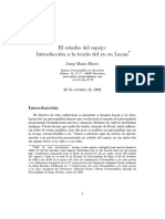 1992 10 22 El Estadio Del Espejo Introduccion A La Teoria Del Yo en Lacan PDF