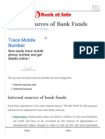 Various Sources of Bank Funds