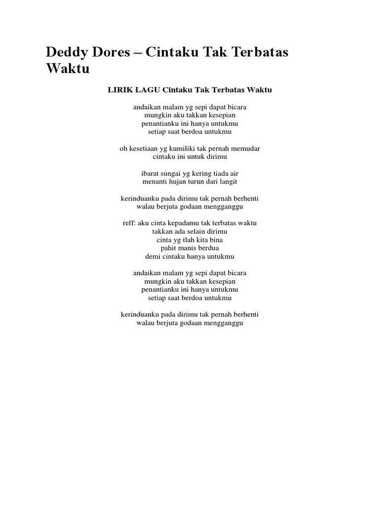 Andaikan Malam Yang Sepi Dapat Bicara Chord