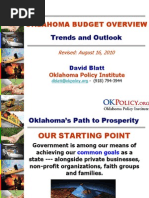 Oklahoma Budget Overview: Trends and Outlook, August 2010