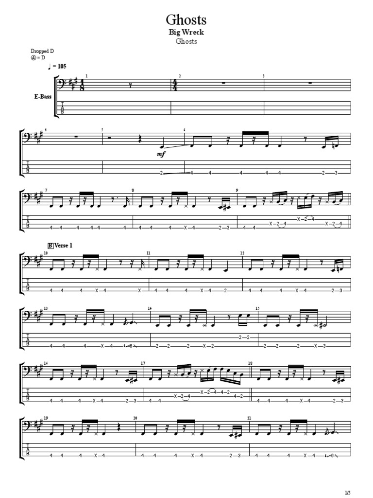 Big Wreck Ghosts Bass Drop D Songs Musical Forms