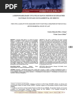 A Responsabilidade Civil Pelos Danos Oriundos de Desastres Naturais No Estado Socioambiental de Direito