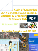 Site Office Audit, General, House Keeping, Electrical & Grounding of September 2017 by MTB Ghulam Abbas