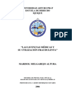 Marisol Melgarejo Altura - Las Licencias Médicas y Su Utilización Fraudulenta CHILE