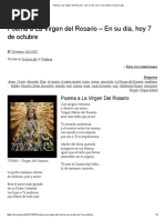 Poema a La Virgen Del Rosario – en Su Día, Hoy 7 de Octubre _ Iconos J&J