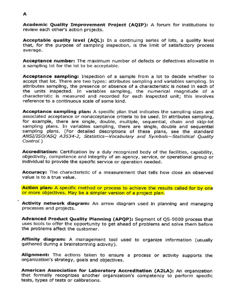 ASQ Quality Glossary PDF | PDF | Business Process | Sampling (Statistics)