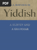 Birnbaum Yiddish Grammar | PDF | Jews | Dialect