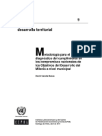 Candia Baeza (2011) Metodología para el diagnóstico del cumplimiento en los compromisos nacionales de los Objetivos del Desarrollo del Milenio a nivel municipal