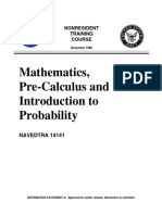 Mathematics PreCalculus and Introduction To Probability Navy PDF