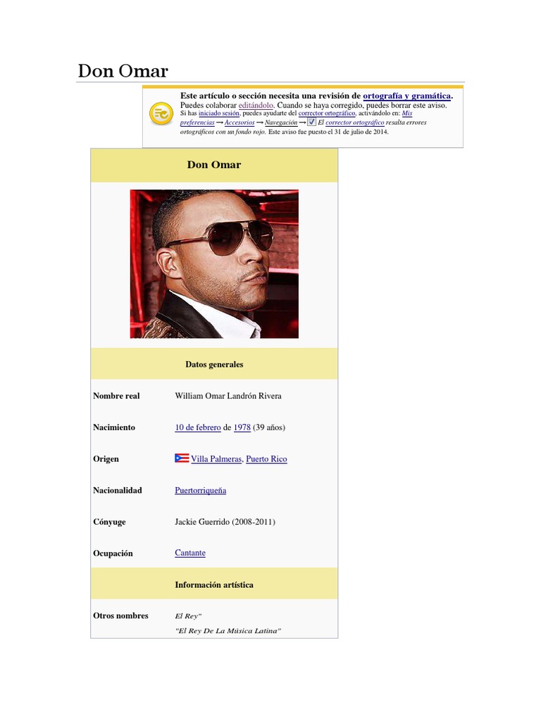 Don Omar Essays