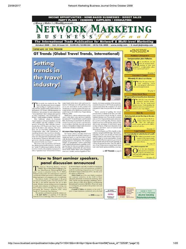 Network Marketing Business Journal (NMBJ), Vol. 24, Issue 10, October