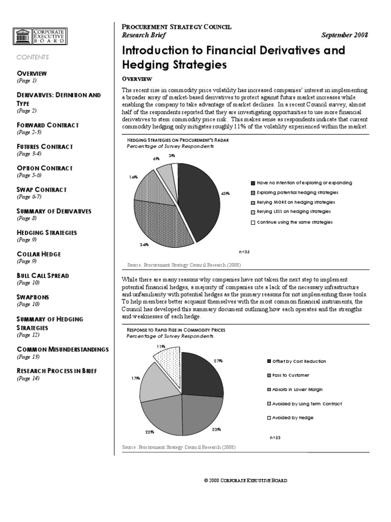 PSC Introduction To Financial Derivatives and Hedging Strategies | PDF ...