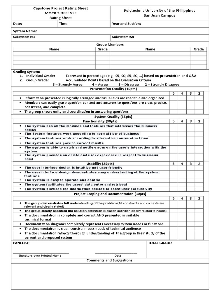 FINAL VERSION Capstone Mock3 Defense Rating Sheet and Guidelines