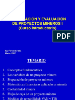 Curso Cip - 2007 - Introductorio - Formulacion y Evaluacion de Proyectos Mineros I