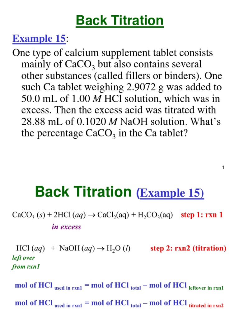 2017F1110 Review Back Titration Slides