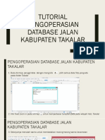 Tutorial Pengoperasian Database Jalan Kabupaten Takalar