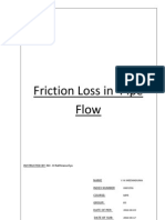 Friction Loss in Pipe