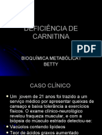 Deficiência de Carnitina