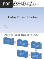 Download Finding Relevant Literature Google Scholar tips by Sajid Mohy Ul Din SN359726102 doc pdf