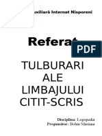 Tulb. Limbajului Citit Scris