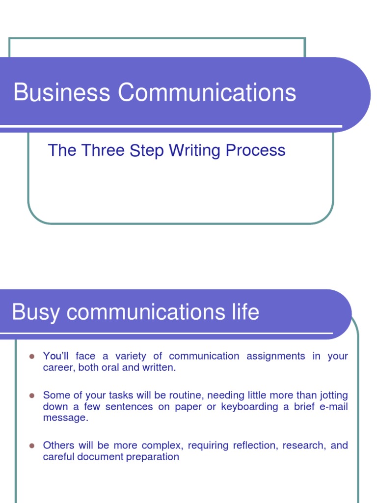 Three-Step Writing Process in Business | PDF | Mass Media | Communication