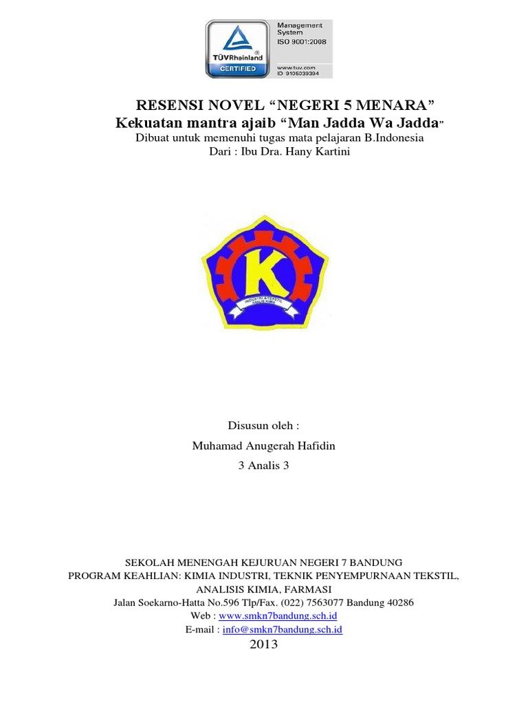 Resensi Novel Negeri 5 Menara