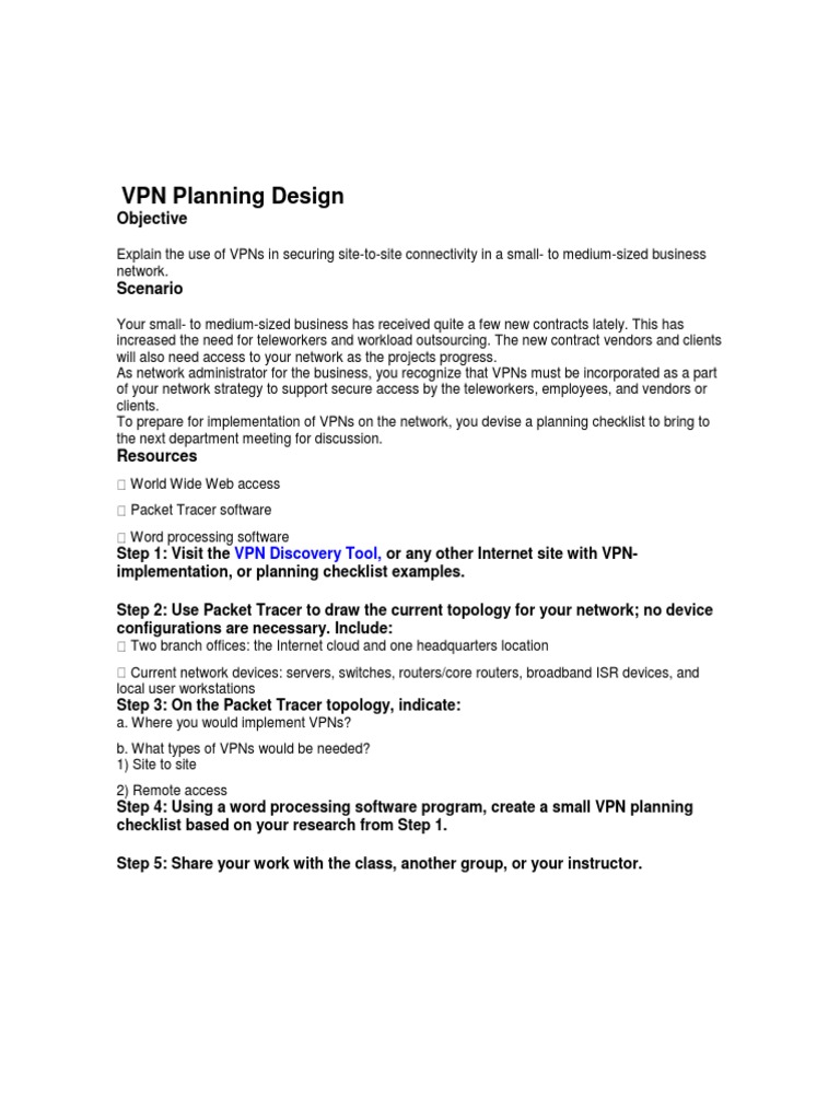 7.5.1.1 VPN Planning Design-Ok | PDF | Computers