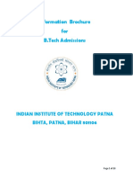 B. Tech Admission Brochure Iit Patna