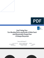 Asas Praduga Hoax: Cara Menyikapi Berita Yang Beredar Di Media Sosial Untuk Meminimalisir Dampak Hoax Di Kalangan Masyarakat