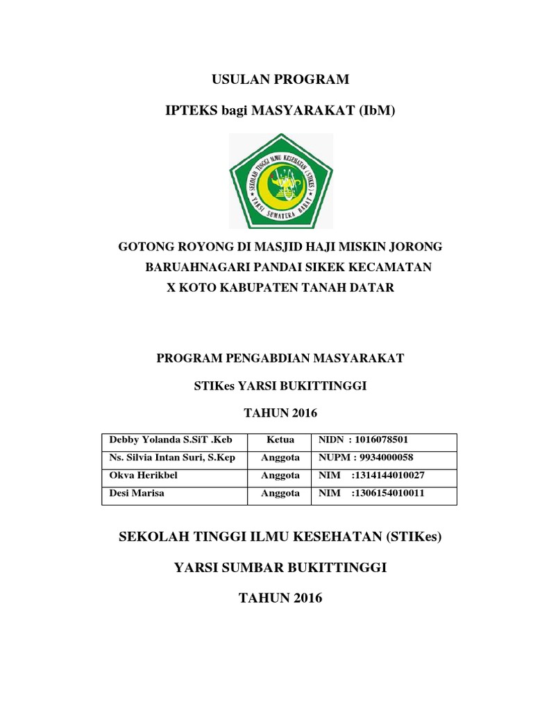Proposal Gotong Royong