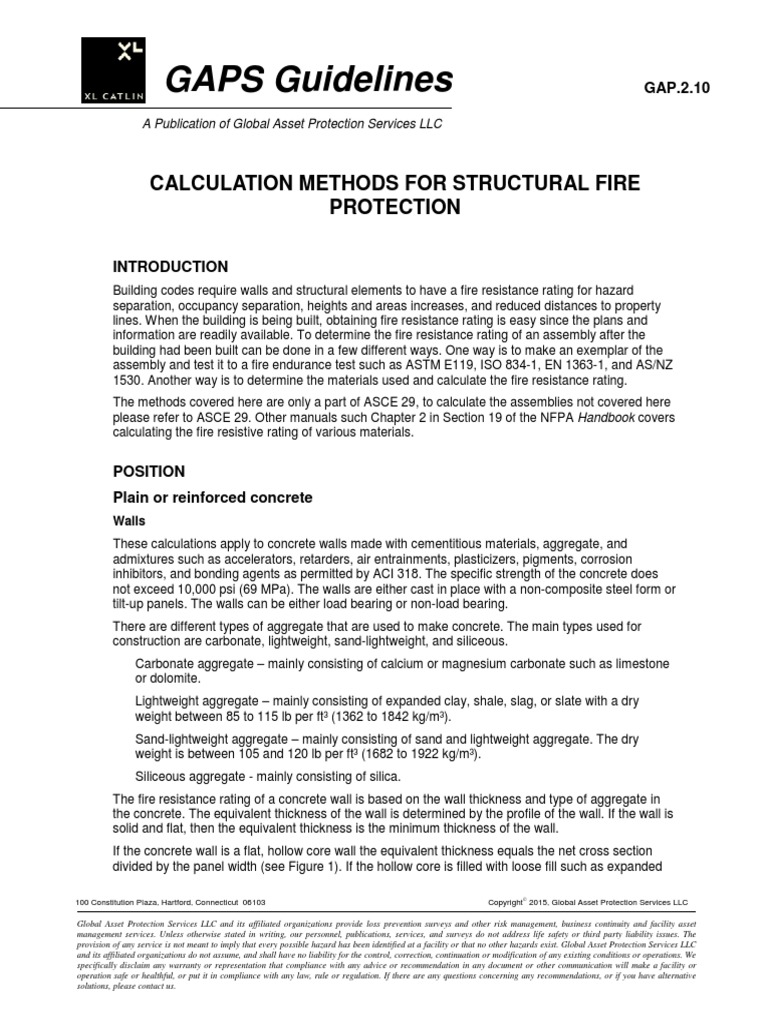 GAPS Guidelines: Calculation Methods For Structural Fire Protection ...