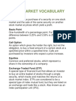 Stock Market Vocabulary