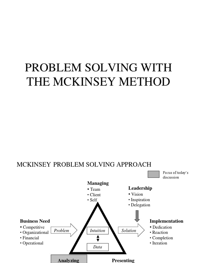 Mckinsey Problem Solving Approach (v2) PDF Hypothesis Data Analysis