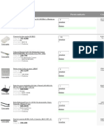 Lista de componentes de red con precios