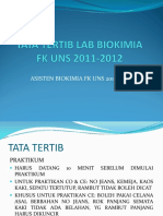 Tata Tertib Lab Biokimia 2010-2011